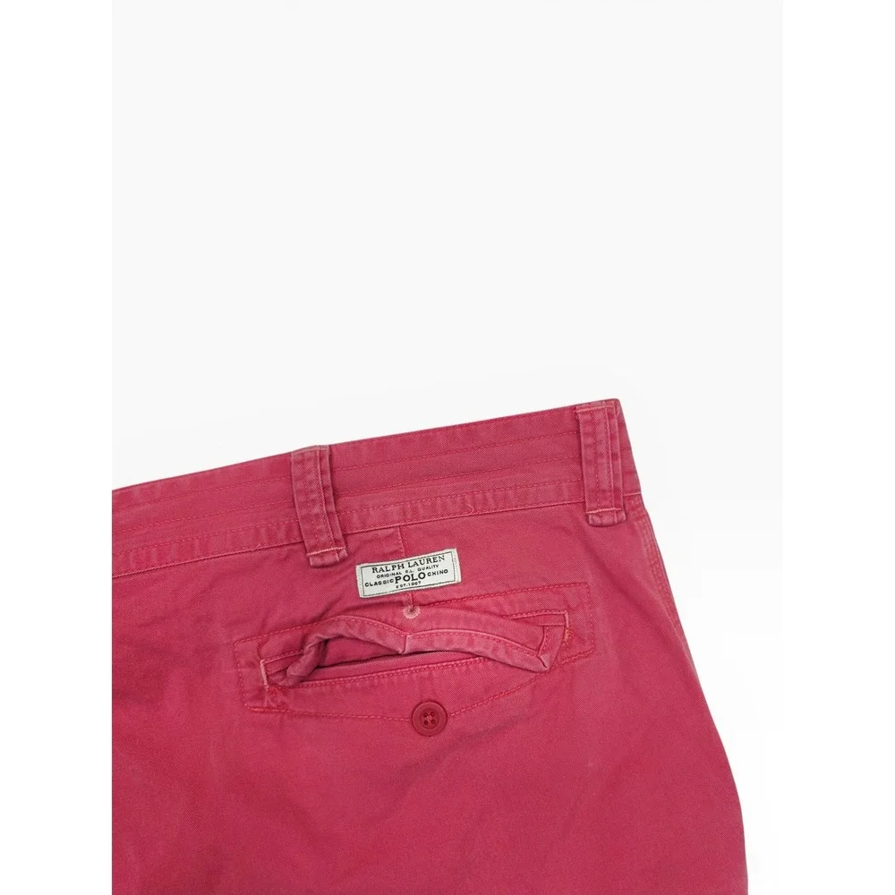 Polo Ralph Lauren Mens Pink Cargo Shorts Classic Fit Cotton Twill Size 46